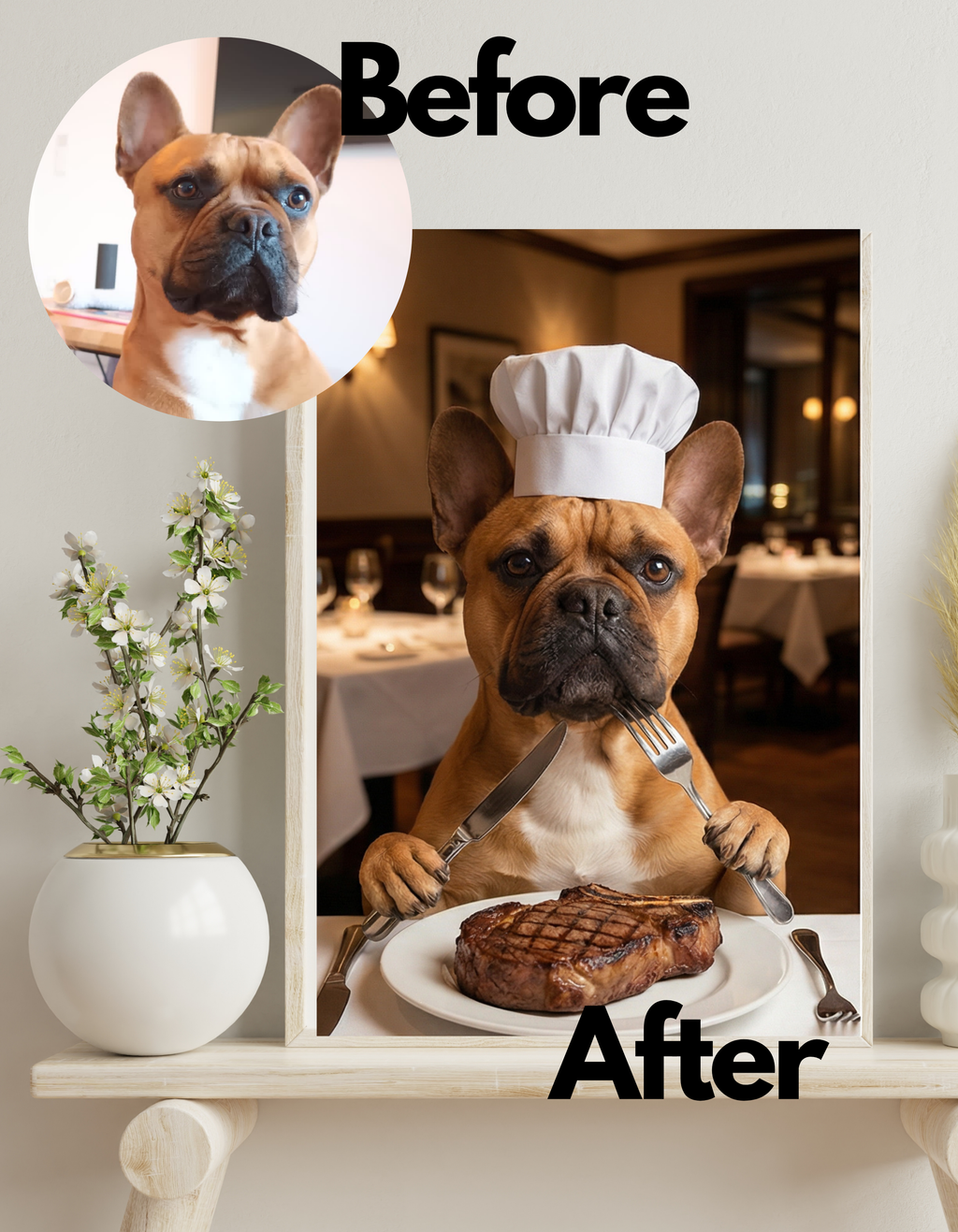 Peronalisiertes Hundeposter - individuelles Haustierportrait - auf Wunsch