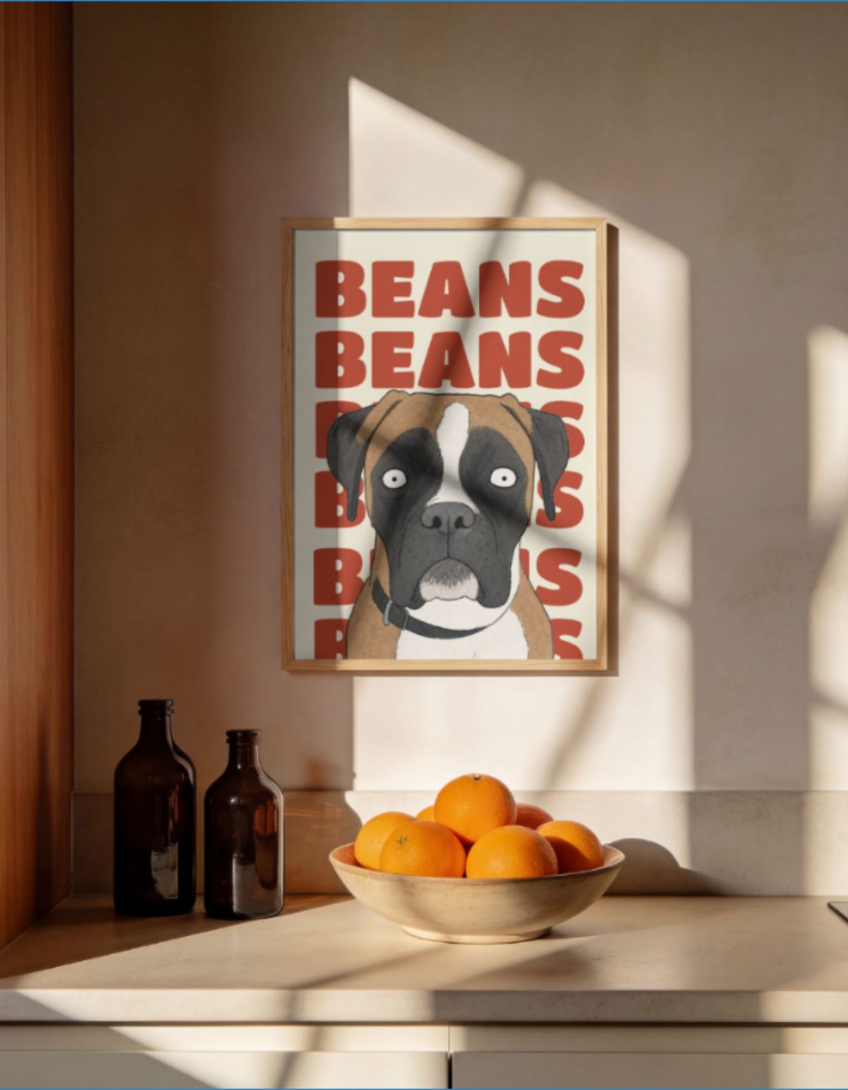 Personalisiertes Hundeposter | Individuelles lustiges Haustierportrait aus deinem Foto + Namen