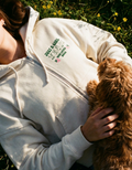 Boxy Zip Hoodie - Just a Girl who loves dogs