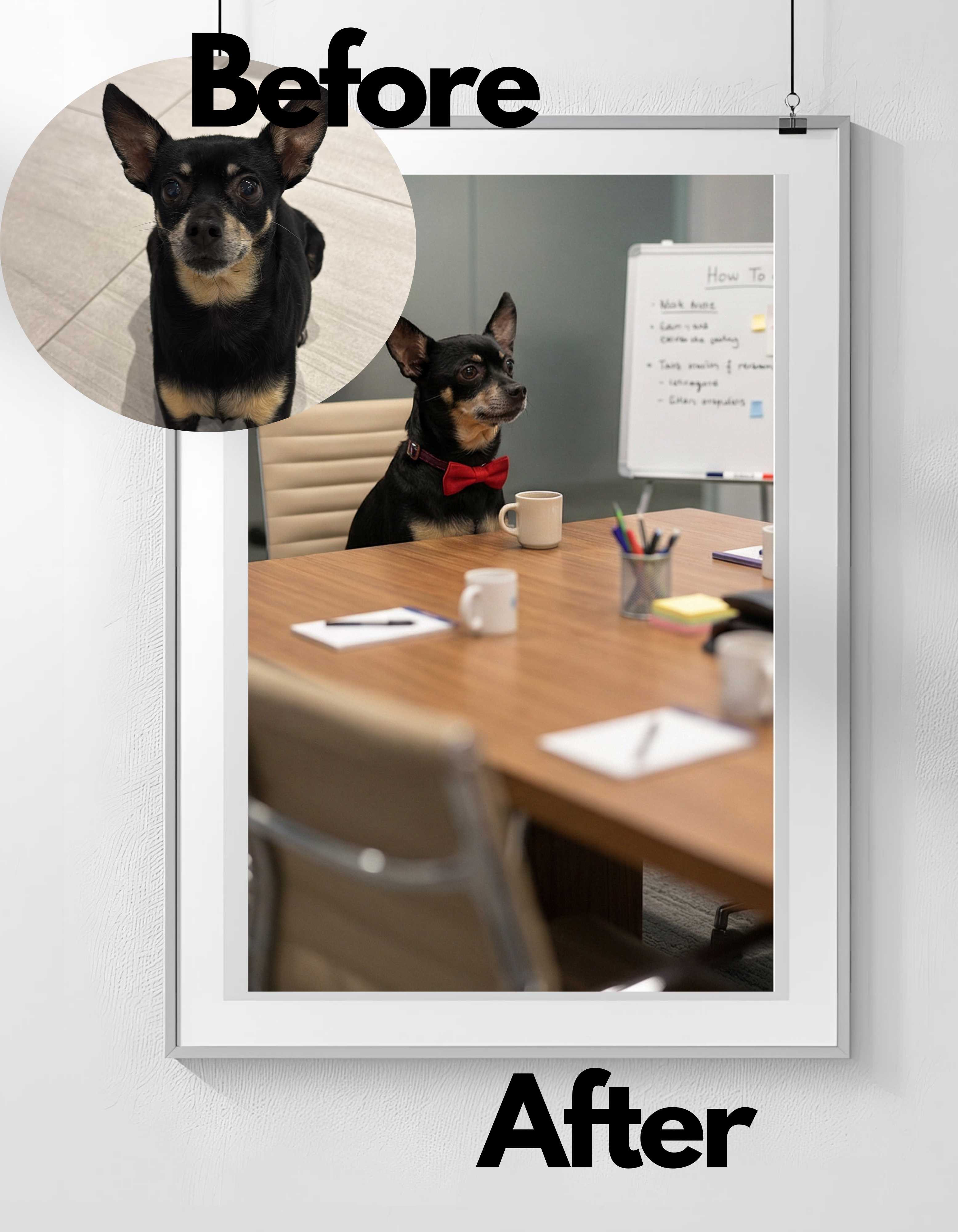 Peronalisiertes Hundeposter - individuelles Haustierportrait - auf Wunsch