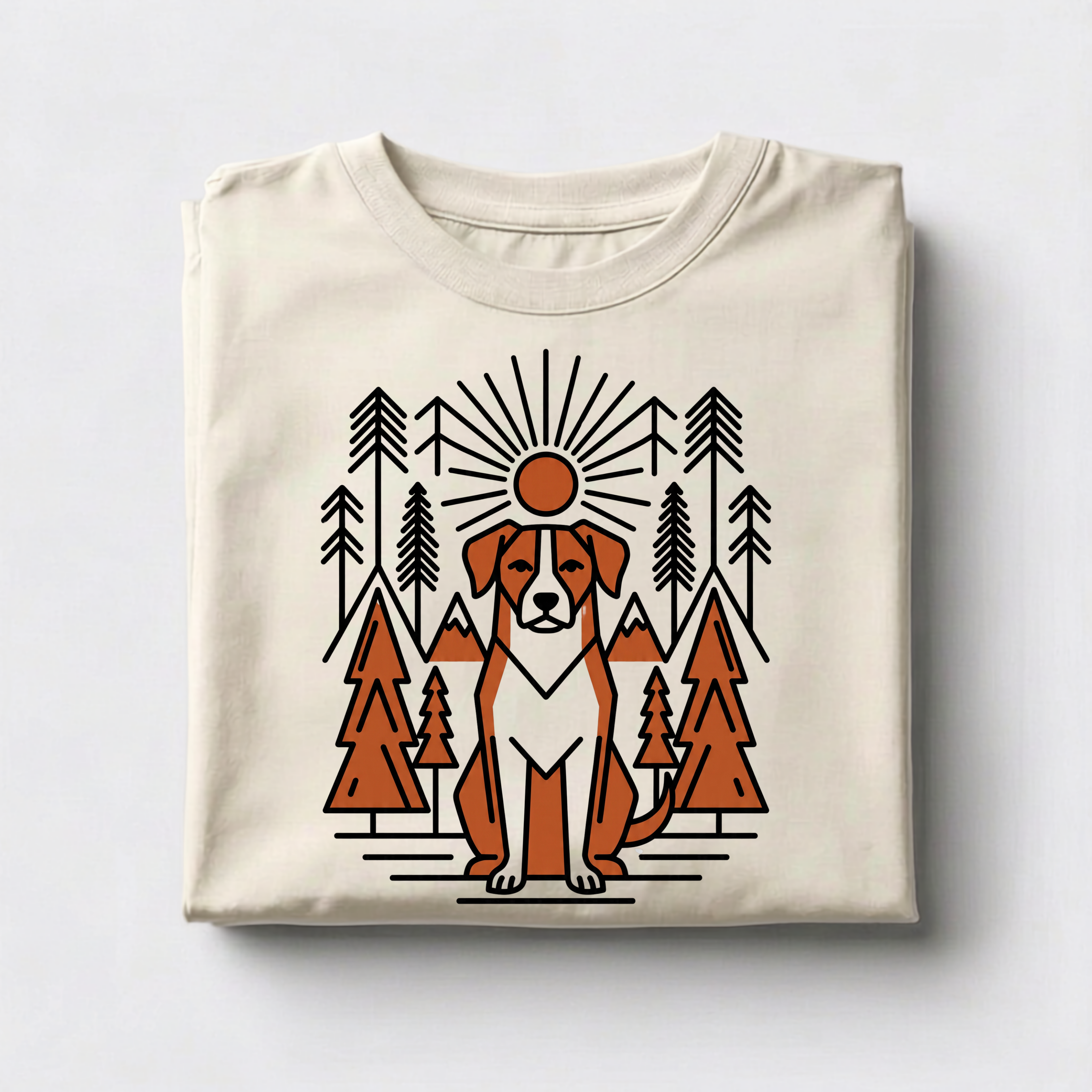 RELAXED FIT Unisex Organic T-Shirt - Hiking Dog Edition